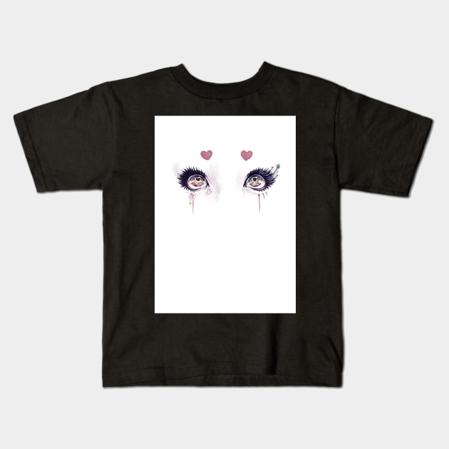 Shoujo Eyes Kids T-Shirt by rejam